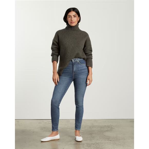 NWOT Everlane Way High Skinny Jean Women’s 26 Ankle Dark Blue Trendy Organic R - Picture 2 of 12